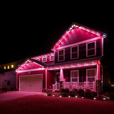House with outdoor lighting Photo